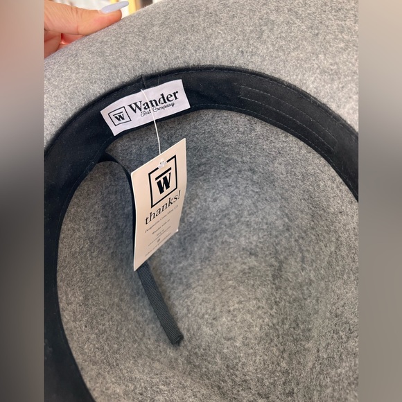 WANDER HAT COMPANY Houston wide brim hat in grey - Picture 4 of 8